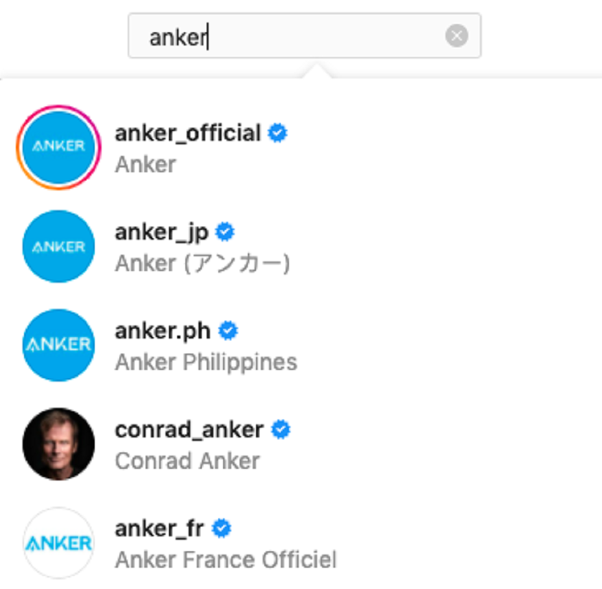 Anker不同社媒账号